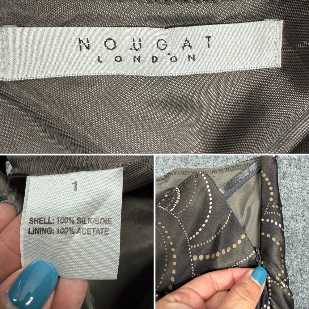 Vintage Nougat London 100% Silk Midi Skirt Whimsigoth 90s Fairygrunge Size Small - Picture 5 of 8